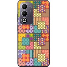 Le Balvo Oppo A5 4g Uyumlu Kare Motifleri Baskılı Silikon Kılıf