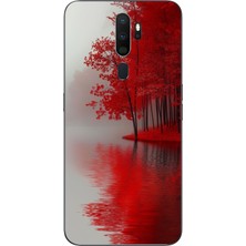 Le Balvo Oppo A5 2020 Uyumlu Sonbahar Gölü Baskılı Silikon Kılıf