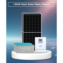 SB Solar 1,6kw Hazır Solar Paket | 2×600W Bifacial Panel + 2×150AH Jel Akü | Mppt Akıllı Inverter Off-Grid Güneş Enerji Sistemi