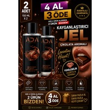 Ada Marketing Kayganlaştırıcı Jel 150 ml Çikolata Aromalı Yenilebilir Özel Formül Ultra Yoğun