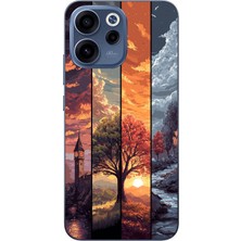 Le Balvo Oppo Reno 15F Uyumlu Sonbahar Ilkbaharım Baskılı Silikon Kılıf
