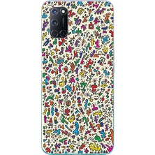 Le Balvo Oppo A52 Uyumlu Hayvan Kaosu Baskılı Silikon Kılıf