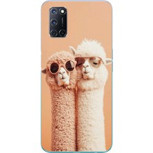 Le Balvo Oppo A52 Uyumlu Sevgili Lamalar Baskılı Silikon Kılıf