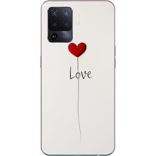 Le Balvo Oppo Reno 5 Lite Uyumlu Love Aşk Baskılı Silikon Kılıf