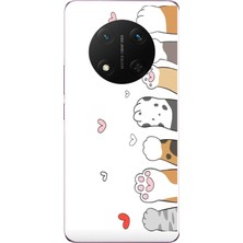 Le Balvo Honor Magic 7 Lite Uyumlu Kedi Harekatı Patileri Baskılı Silikon Kılıf