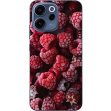 Le Balvo Oppo Reno 15F Uyumlu Ahududu Frambuaz Baskılı Silikon Kılıf