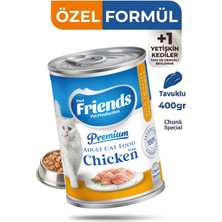 Friends Premium Tavuklu Yetişkin Kedi Konservesi  Yaş Mama 400 gr