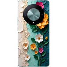 Le Balvo Honor X9B Uyumlu Güzel Modern Çiçekler Baskılı Silikon Kılıf