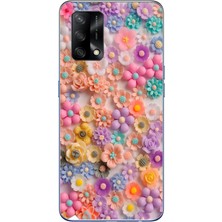 Le Balvo Oppo A74 Uyumlu Çiçek Bükleleri Baskılı Silikon Kılıf