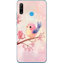 Le Balvo Huawei P30 Lite Uyumlu Dalda Ki Kuş Baskılı Silikon Kılıf