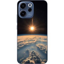 Le Balvo Oppo Reno 15F Uyumlu Uzay Günbatımı Baskılı Silikon Kılıf