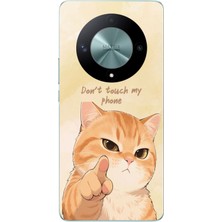 Le Balvo Honor X9B Uyumlu Dont Touch My Phone Baskılı Silikon Kılıf