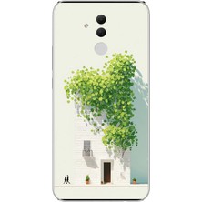 Le Balvo Huawei Mate 20 Lite Uyumlu Sarmaşıklı Ev Baskılı Silikon Kılıf