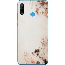 Le Balvo Huawei P30 Lite Uyumlu Kuru Dallar Baskılı Silikon Kılıf