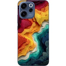 Le Balvo Oppo Reno 15F Uyumlu Renk Dalgaları Baskılı Silikon Kılıf