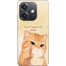 Le Balvo Oppo A3 Uyumlu Dont Touch My Phone Baskılı Silikon Kılıf