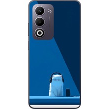 Le Balvo Oppo A5 4g Uyumlu Kulaklı Kedi Baskılı Silikon Kılıf
