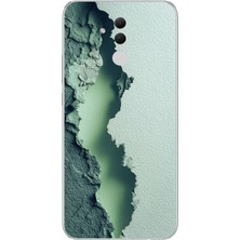 Le Balvo Huawei Mate 20 Lite Uyumlu Koyu Yeşil Izler Baskılı Silikon Kılıf
