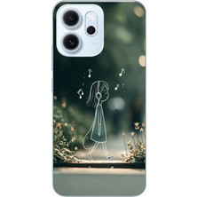 Le Balvo Oppo Reno 14F Uyumlu Neon Kız Çocugu Baskılı Silikon Kılıf