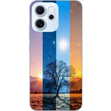 Le Balvo Oppo Reno 14F Uyumlu Gündoğumu Mevsimi Baskılı Silikon Kılıf