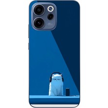 Le Balvo Oppo Reno 15F Uyumlu Kulaklı Kedi Baskılı Silikon Kılıf
