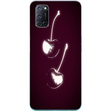 Le Balvo Oppo A52 Uyumlu Iki Kiraz Baskılı Silikon Kılıf