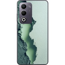 Le Balvo Oppo A5 4g Uyumlu Koyu Yeşil Izler Baskılı Silikon Kılıf