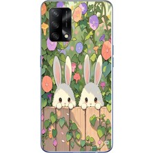 Le Balvo Oppo A74 Uyumlu Tavşan Kardeşler Baskılı Silikon Kılıf
