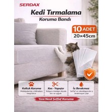 Serdax Kendinden Yapışkanlı Kedi Tırmalama Koruma Bandı 20X45 cm Şeffaf Koltuk Duvar Çizik Önleyici