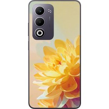 Le Balvo Oppo A5 4g Uyumlu Sarı Çiçek Baskılı Silikon Kılıf