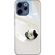 Le Balvo Oppo Reno 15F Uyumlu Gözlüklü Panda Baskılı Silikon Kılıf