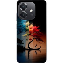 Le Balvo Oppo A3 Uyumlu Dört Mevsim Ağaç Baskılı Silikon Kılıf