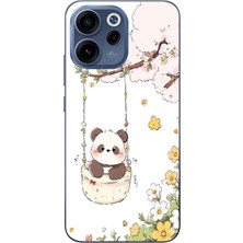 Le Balvo Oppo Reno 15F Uyumlu Sallanan Panda Baskılı Silikon Kılıf
