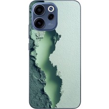 Le Balvo Oppo Reno 15F Uyumlu Koyu Yeşil Izler Baskılı Silikon Kılıf