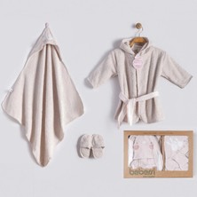 Zeynuko Kız Bebek 0-12 Ay Sweet Bunny Kutulu Bornoz Seti-Takımı