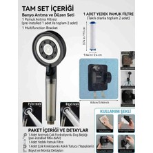 Tudor Segyhome  Duş ve Arıtma Seti+Yedek Filtre+Yapışkanlı Duş Başligi Tutucu
