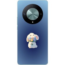 Le Balvo Honor X9B Uyumlu Çiçekli Tavşan Baskılı Silikon Kılıf