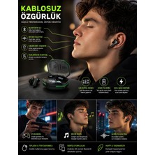 GUNKES Bluetooth 5.3 Kulak Içi Kulaklık LED Dijital Ekran, Ergonomik Tasarım, Hd Ses