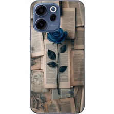 Le Balvo Oppo Reno 15F Uyumlu Mor Gül Baskılı Silikon Kılıf