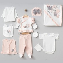 Zeynuko Kız Bebek Kalpli Tavşanlı Fiyonklu 0-3 Ay 10'lu Yenidoğan Hastane Çıkışı Zıbın Seti Kutulu