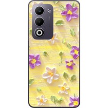 Le Balvo Oppo A5 4g Uyumlu Mor Papatyalar Baskılı Silikon Kılıf