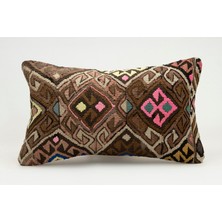 Kilim Wholesale El Yapımı Eski Kilimden Yapılmış Vintage Kırlent Kılıfı, Yün, 30X50 cm