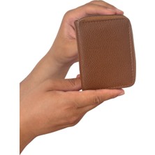 Tisaati Premium Serisi Lüks Deri Özel Üretim Dikey Fermuarlı Erkek Cüzdanı