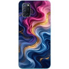 Le Balvo Oppo A52 Uyumlu Renk Katranı Baskılı Silikon Kılıf