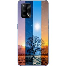Le Balvo Oppo A74 Uyumlu Gündoğumu Mevsimi Baskılı Silikon Kılıf