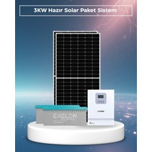 SB Solar 3kw Hazır Solar Paket | 2×600W Bifacial Panel + 2×200AH Jel Akü | Mppt Akıllı Inverter Off-Grid Sistem