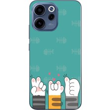 Le Balvo Oppo Reno 15F Uyumlu Kedi Patileri Baskılı Silikon Kılıf