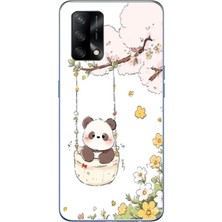 Le Balvo Oppo A74 Uyumlu Sallanan Panda Baskılı Silikon Kılıf