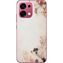Le Balvo Oppo A6 Pro Uyumlu Kuru Dallar Baskılı Silikon Kılıf