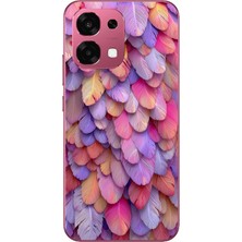 Le Balvo Oppo A6 Pro Uyumlu Tüylü Kalpler Baskılı Silikon Kılıf